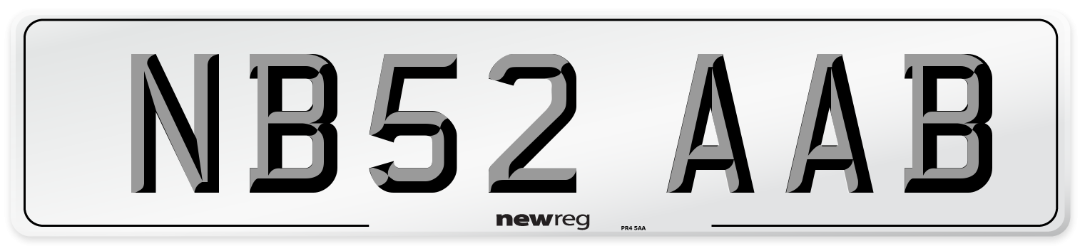 NB52 AAB Number Plate from New Reg